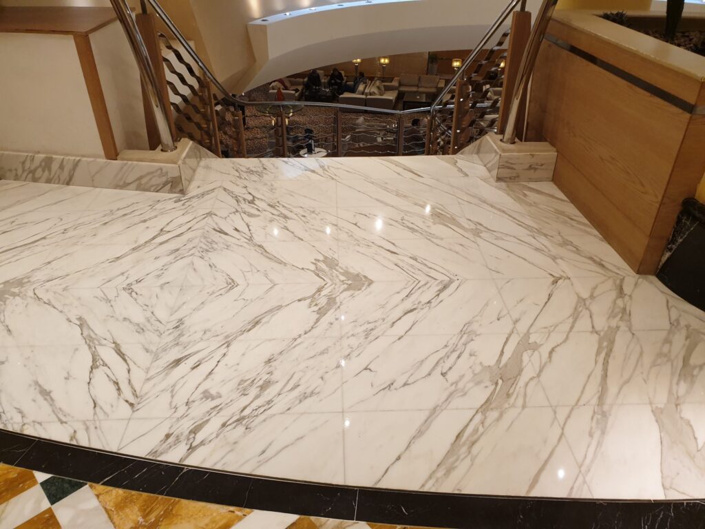 Calacatta marble flooring Works